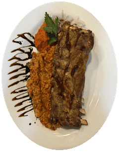 Svinjska rebra s prilogom 500g